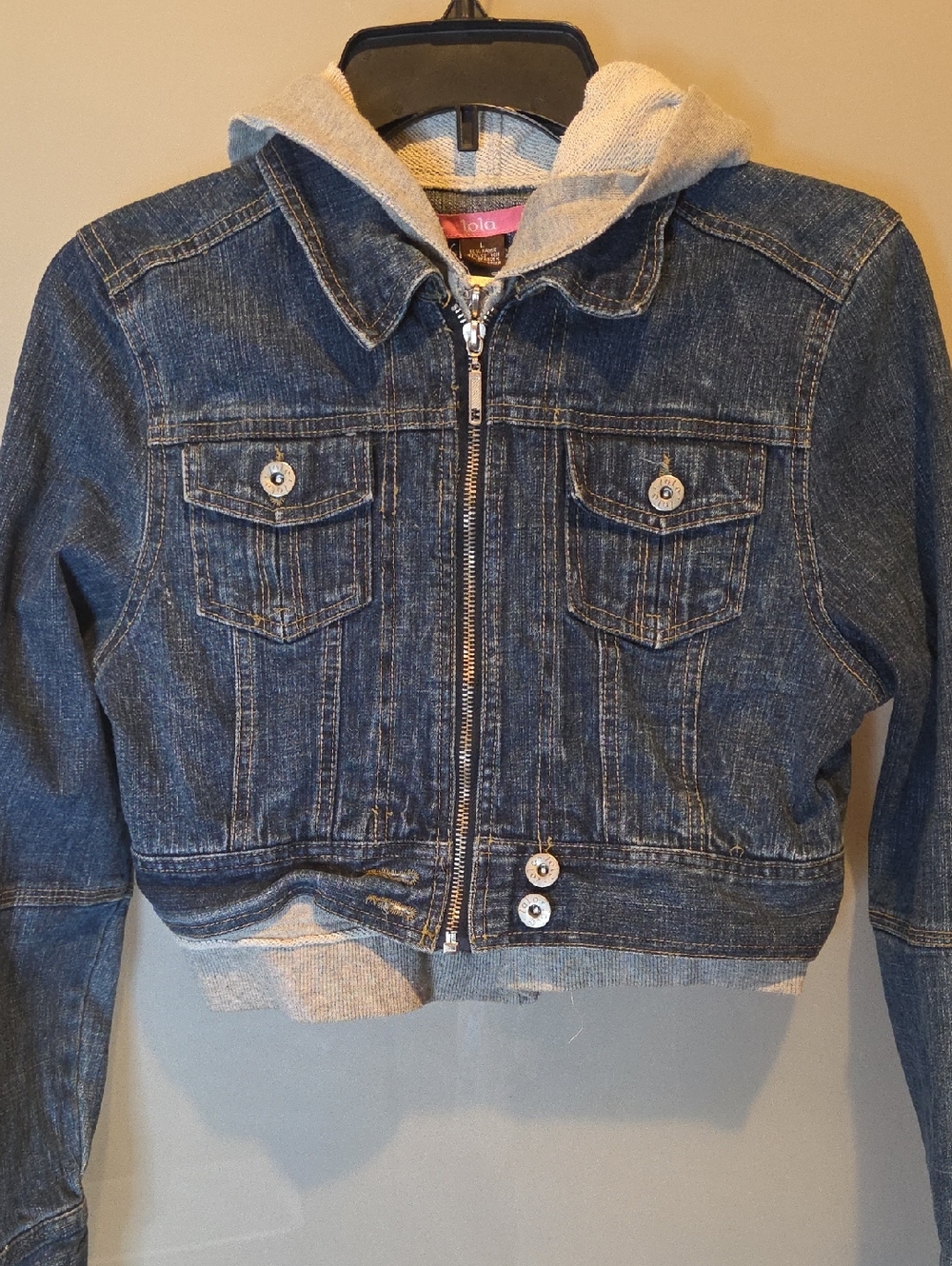 Lola Denim Hooded Jacket - Blue